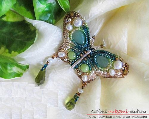 Free master classes to create brooches from beads with step-by-step photos. Photo №1