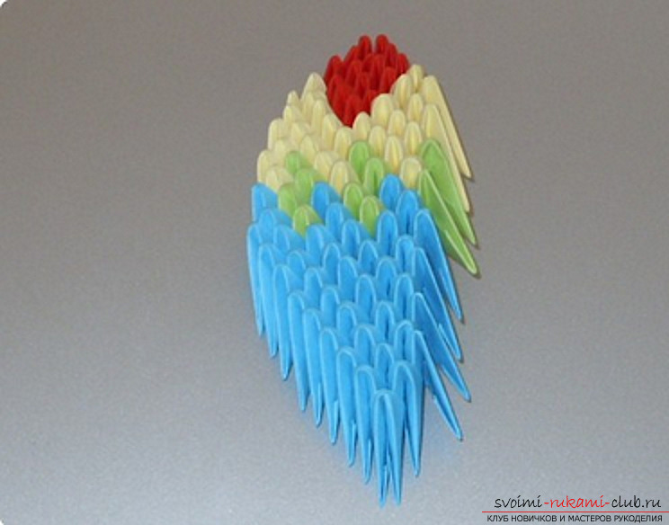 A parrot in a modular origami technique. Picture №77