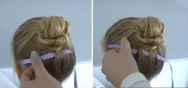 Hairstyles for September 1 for young schoolgirls for hair of different lengths are easy to do on their own. Photo №7