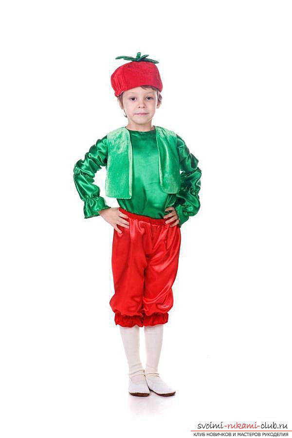 Create a tomato costume for your child with your own hands. Photo Number 9
