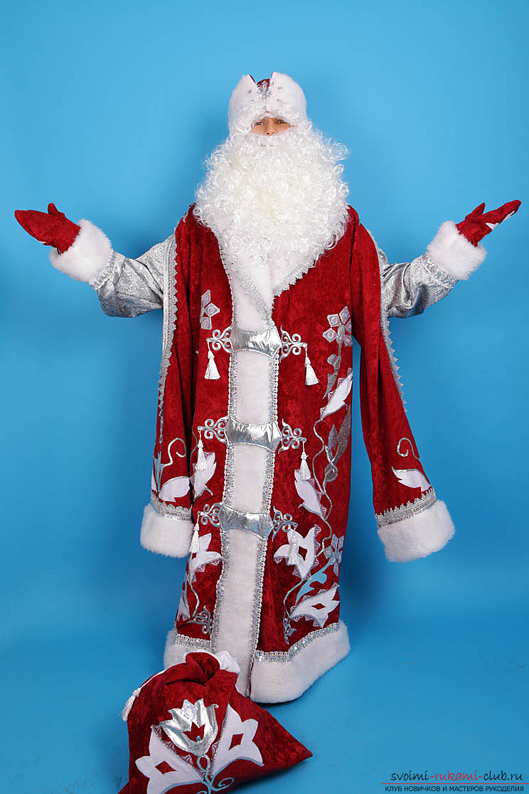 How to make a Santa Claus costume. Simple tips for working with your own hands and photos .. Photo # 2
