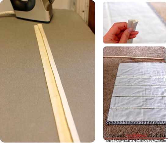 an instruction to create simple Roman curtains for the kitchen. Photo №4