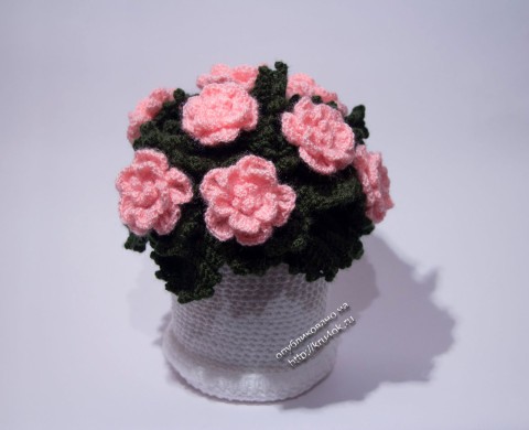 photo of crocheted flowers