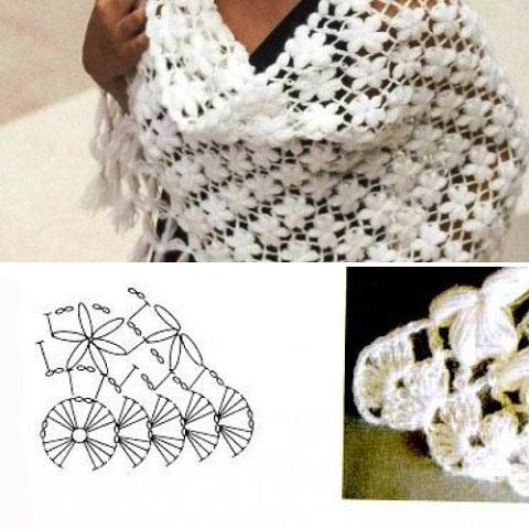 Photo crocheted shawl