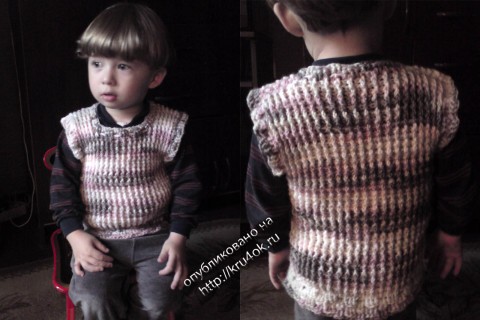 photo of a crocheted vest
