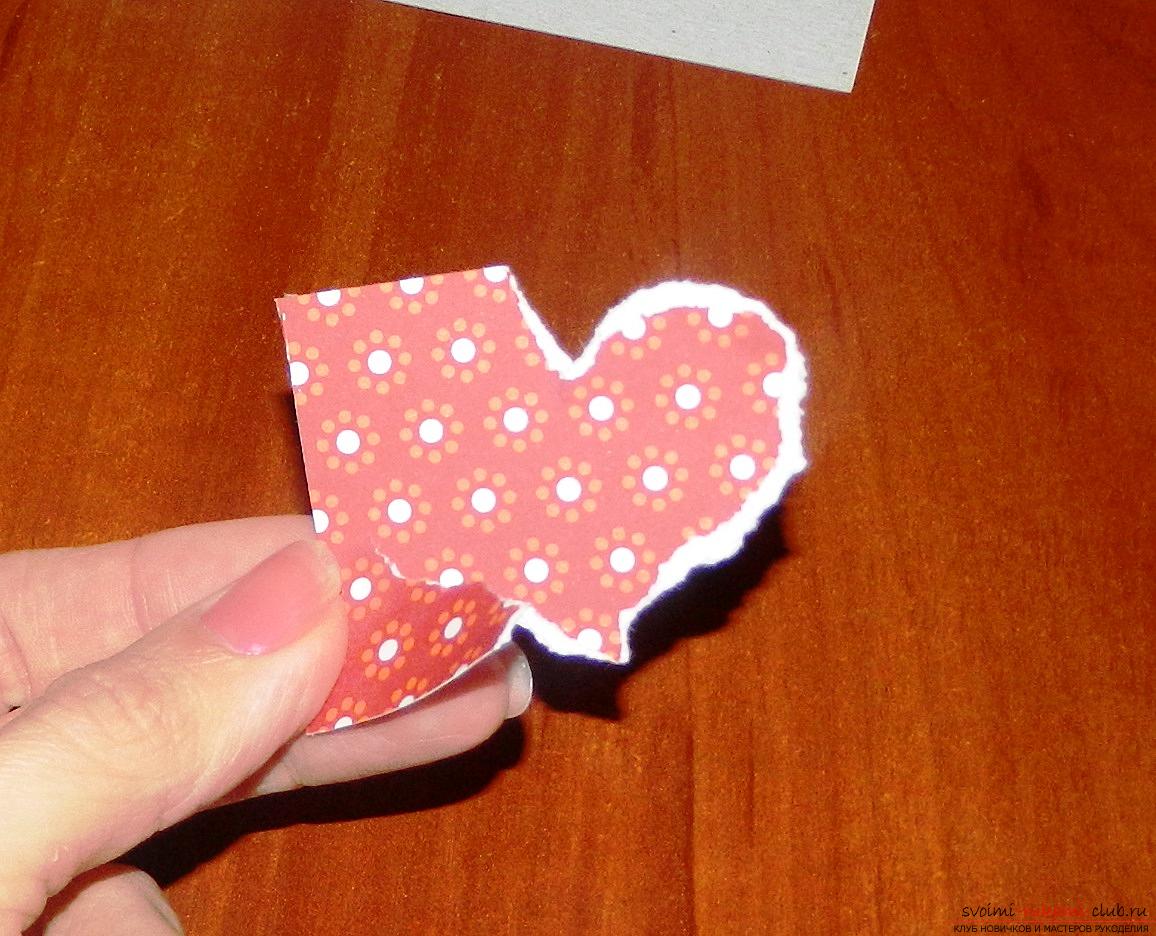 This master class will tell you how to make your own cards for Valentine's Day. Picture number 2