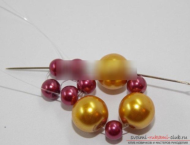 How to make a beautiful bead for Christmas trees? New Year's master class beads. Picture №3