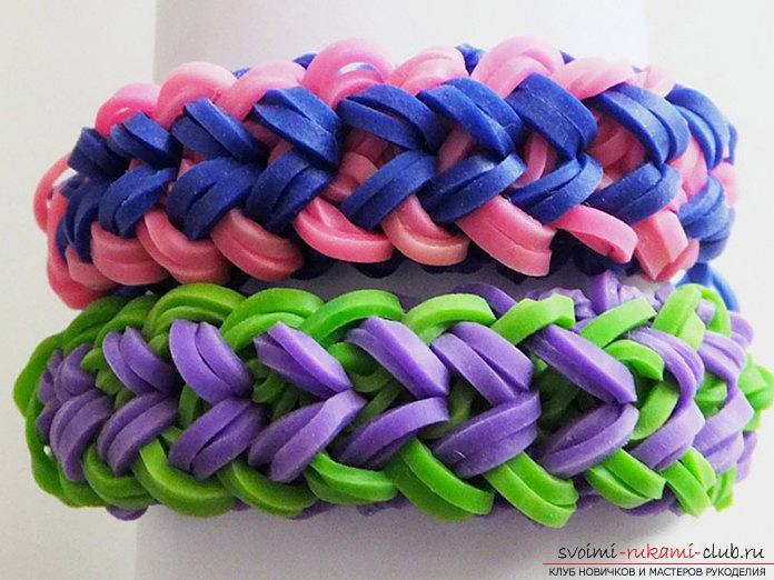 We learn to weave bright baubles and bracelets of rubber with our own hands. Photo №1