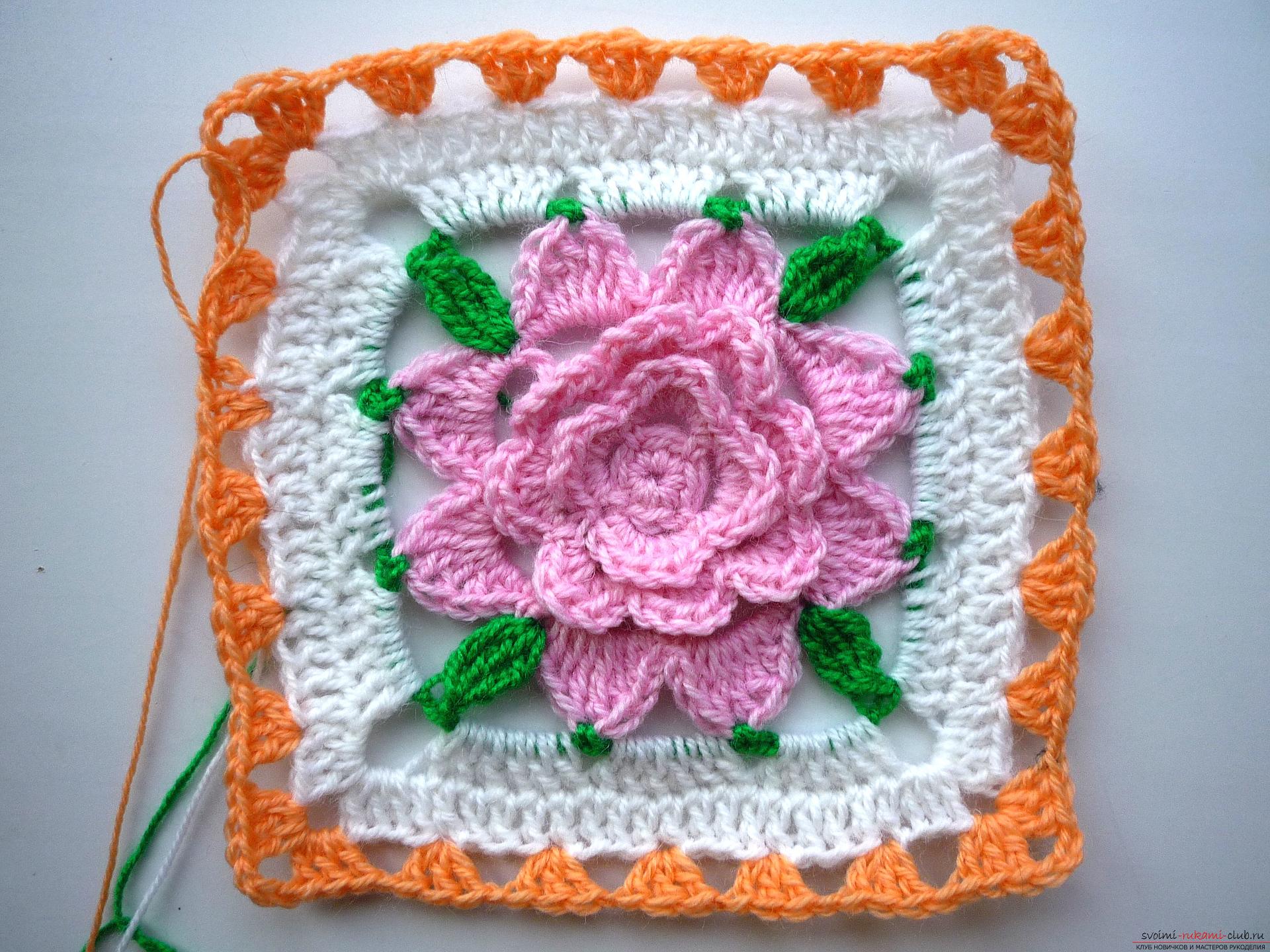 This crochet masterclass contains a crochet color scheme for a plaid .. Photo # 22