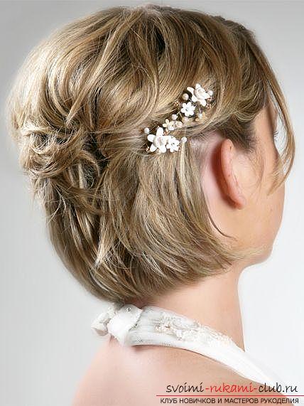 How to make a beautiful hairstyle on medium hair for a celebration with your own hands. Photo №1