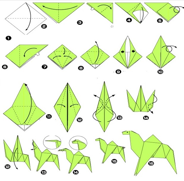  Origami velblouda