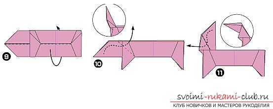 Схеми и описание на създаването на хартиени занаяти за оригами за деца на 6-годишна възраст. Снимка # 24