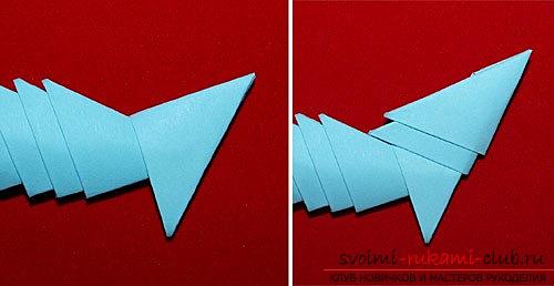 Origami aircraft model, modular manufacturing technique. Picture №3