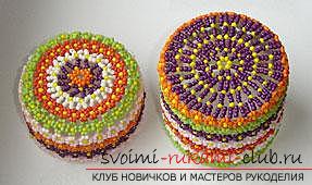 Several master classes on decorating caskets with beads, photos, ideas for inspiration .. Photo # 38