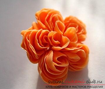 The English rose with their own hands - flowers from polymer clay and a master class. Photo №7