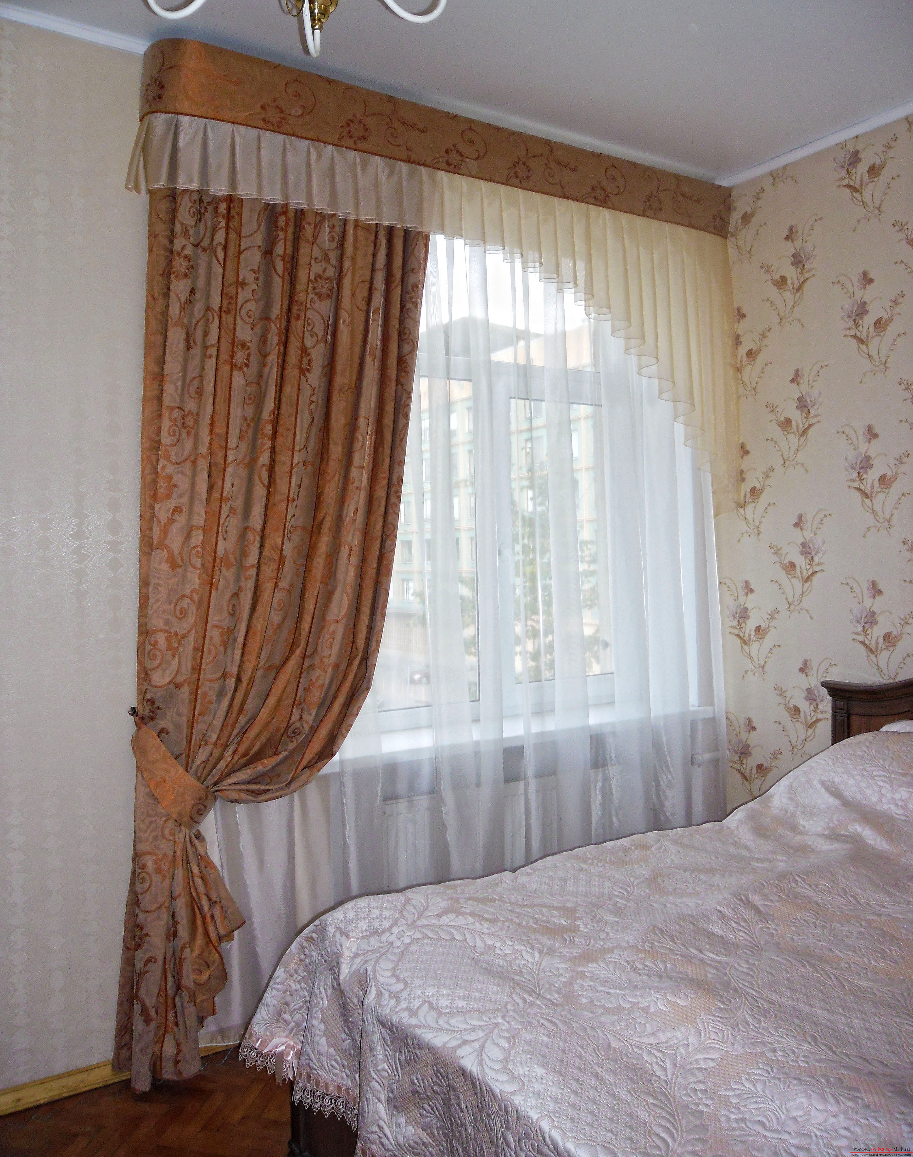 curtains for the bedroom with their own hands. Picture №3