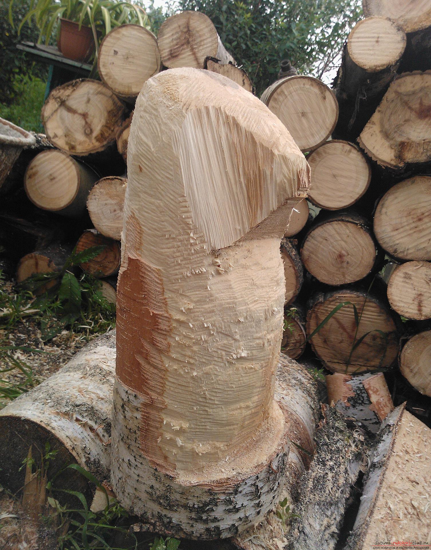 Hedgehog with their own hands: an article made of logs and cones. Picture №3