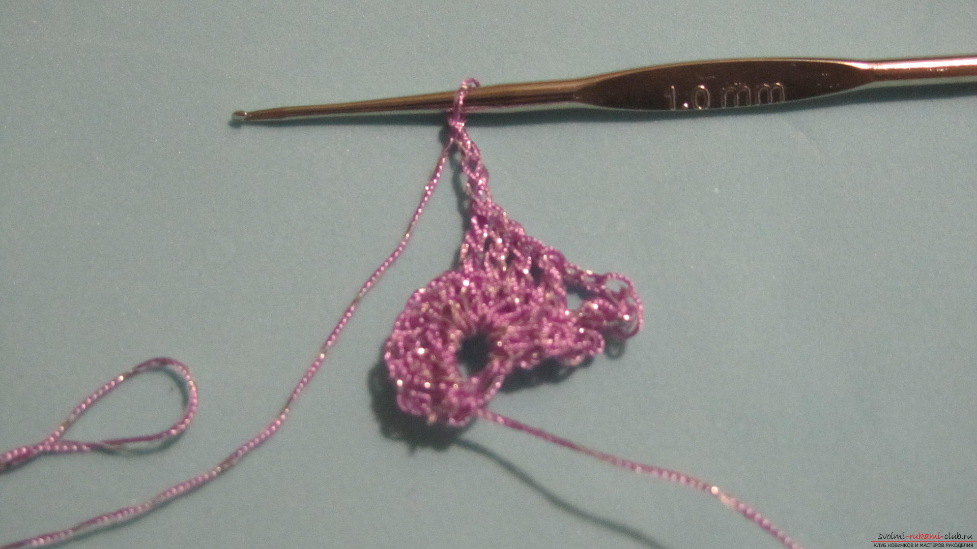 This master class with a descriptive scheme will teach how to crochet a ribbon lace .. Photo # 7
