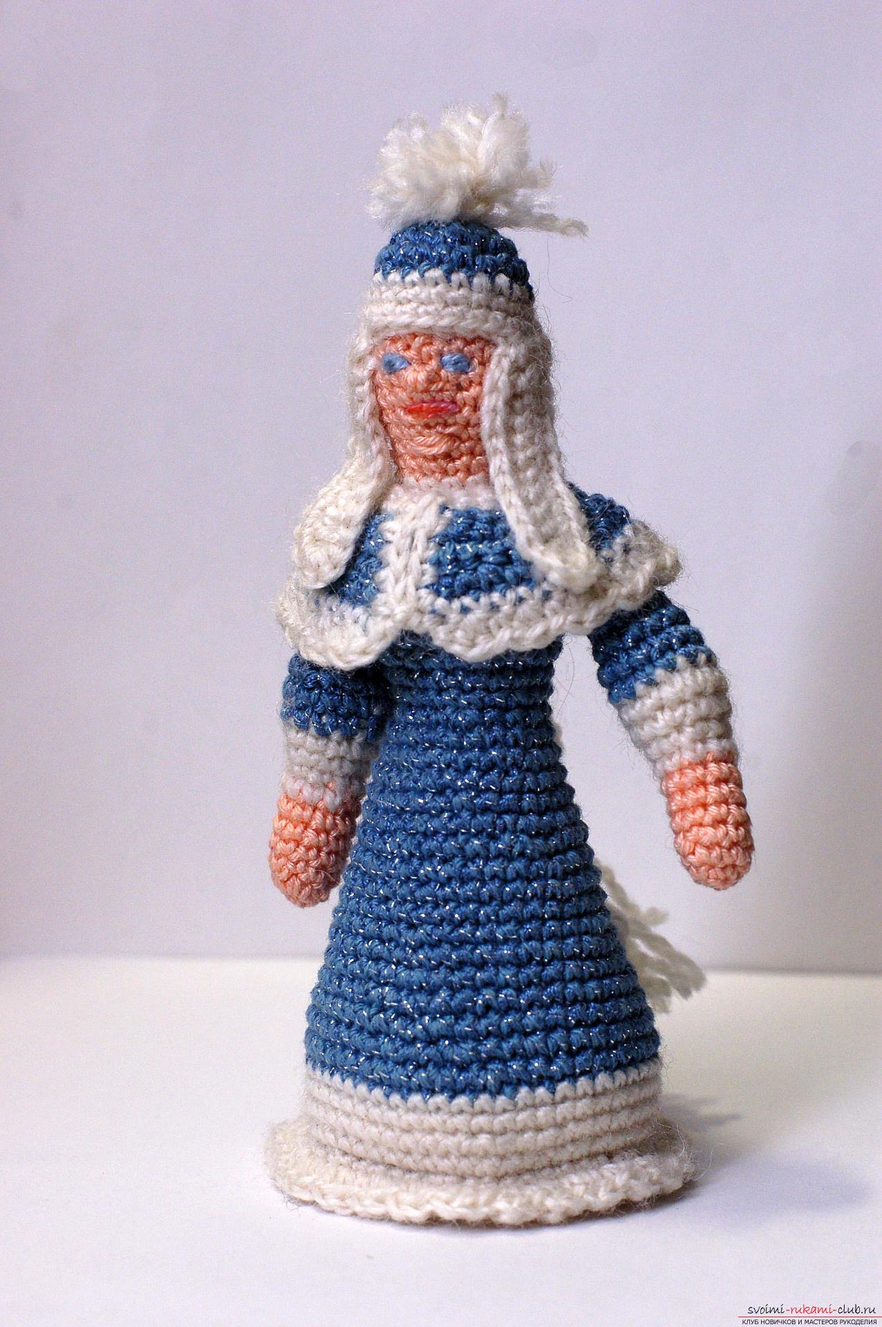 The master class is dedicated to the New Year's hand-made article - the Snow Maiden - which can be knitted with crocheted hand. Picture №33