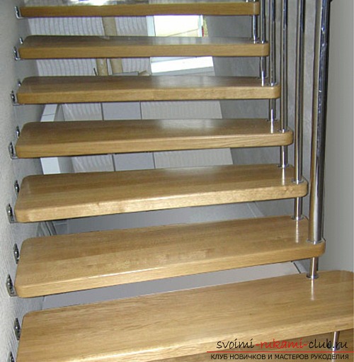 Installation of various types of stairs in a private house with their own hands. Photo №5