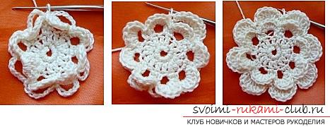 How to tie a flower crochet, detailed charts and description for beginners .. Photo # 12