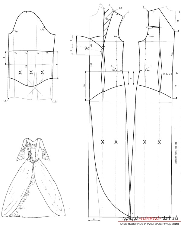 How to make a pattern of elegant dresses ?. Picture №3