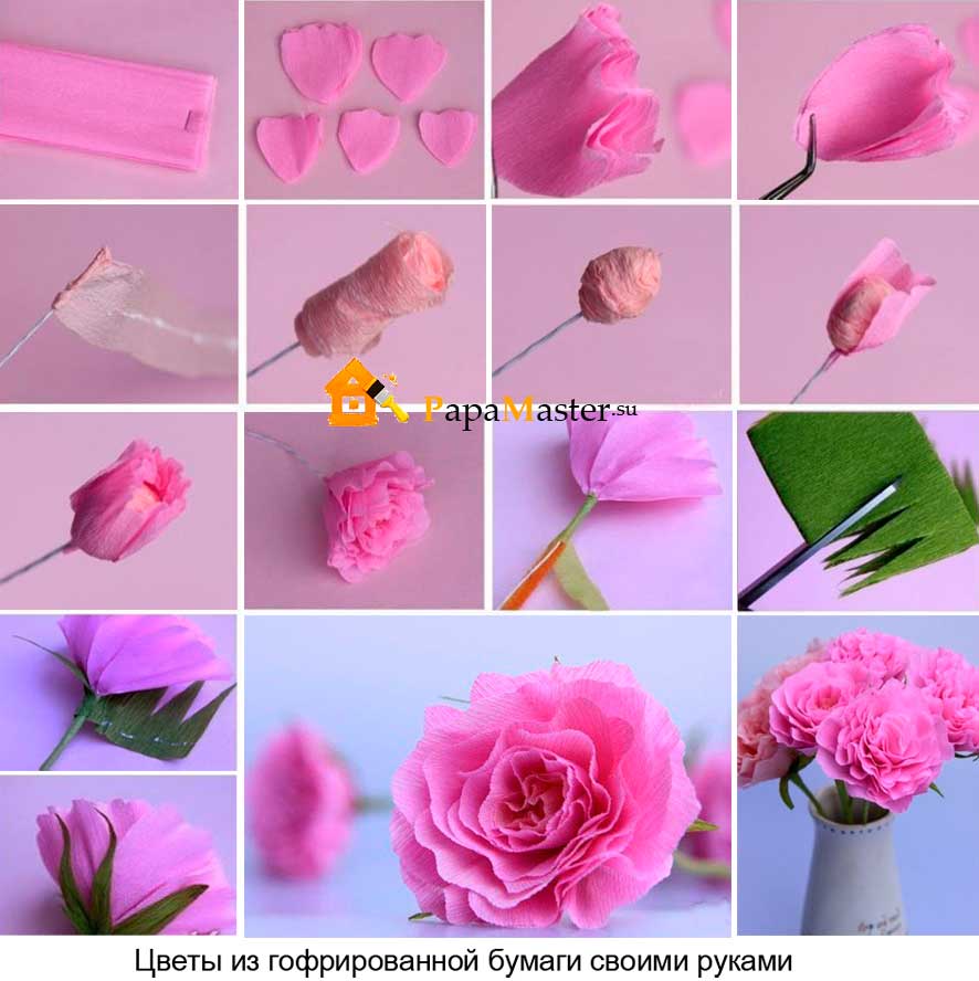 How to make a rose from corrugated paper
