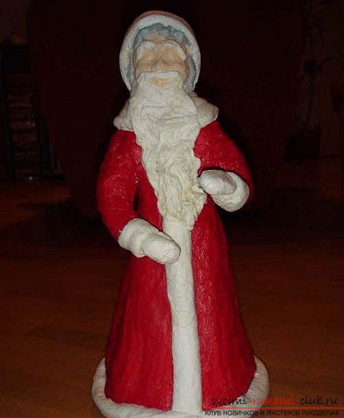 photoinstruction on the creation of Santa Claus from papier-mache with his own hands. Picture №10