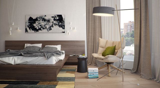 спальня в квартирі стилю модерн