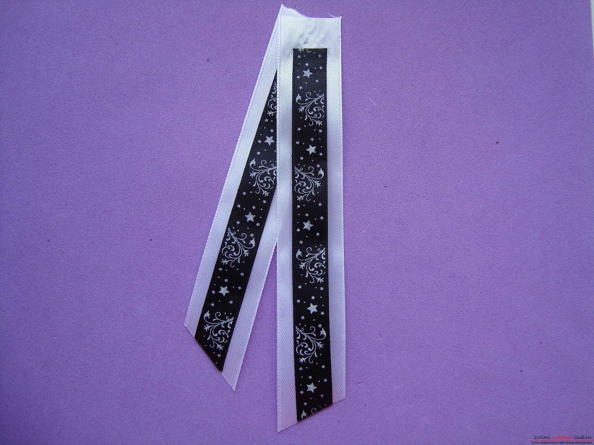 Step-by-step instruction for creating a tie for a girl by September 1. Photo №6