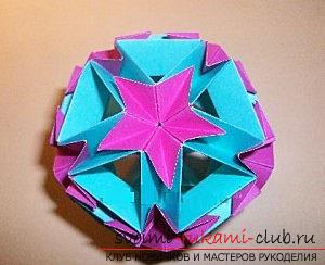 Free master classes on creating modular origami balls, step-by-step photos and description .. Photo # 70