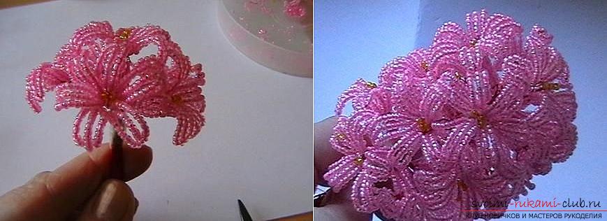 A detailed master class on weaving a hyacinth flower from beads, step-by-step photos and a description of the work. Picture №10