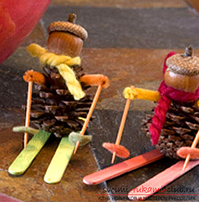 Original crafts made of cones. Photo # 2
