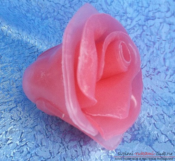 We make a soap-rose with our own hands. Photo №1