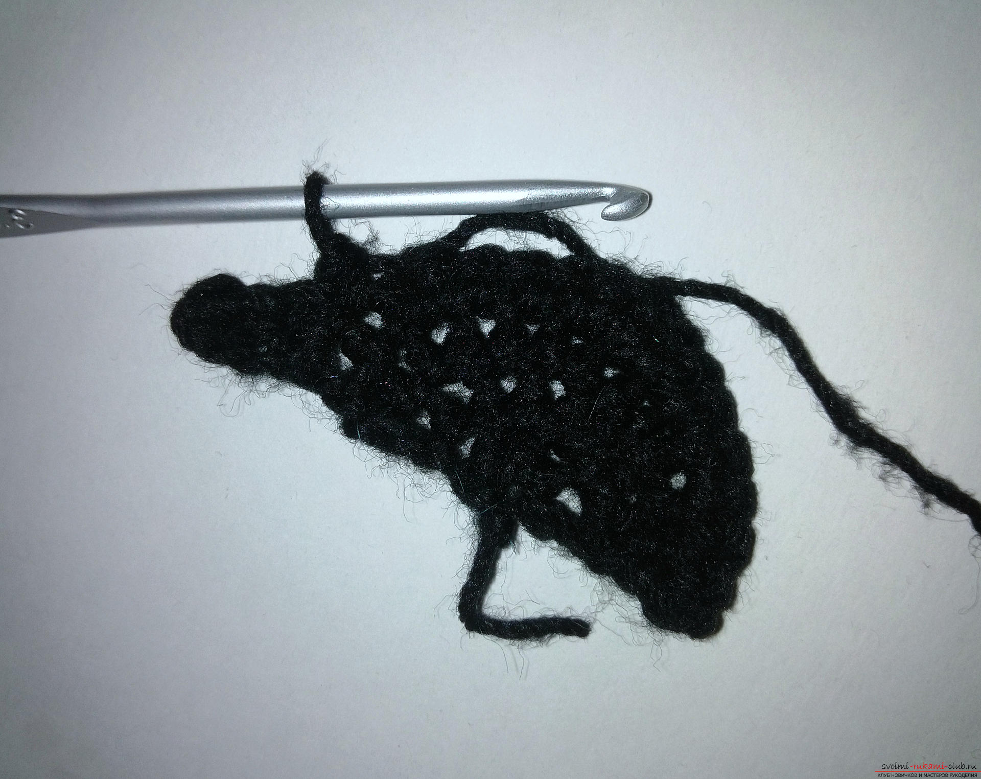 This master class of knitted toys will teach how to create a crocheted toy - a crow. Photo №8