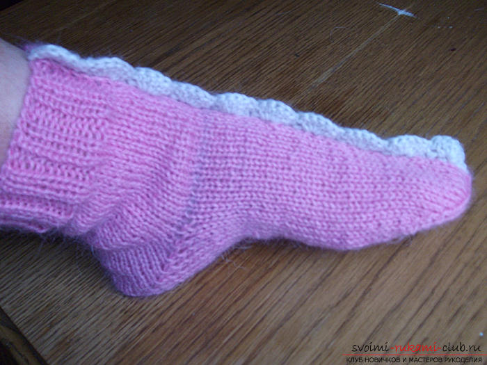 We knit socks with a suture for beginners. Photo №1
