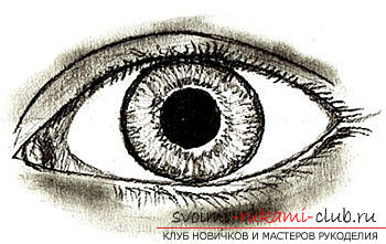 How to learn to draw a person's eyes step by step. Photo №6