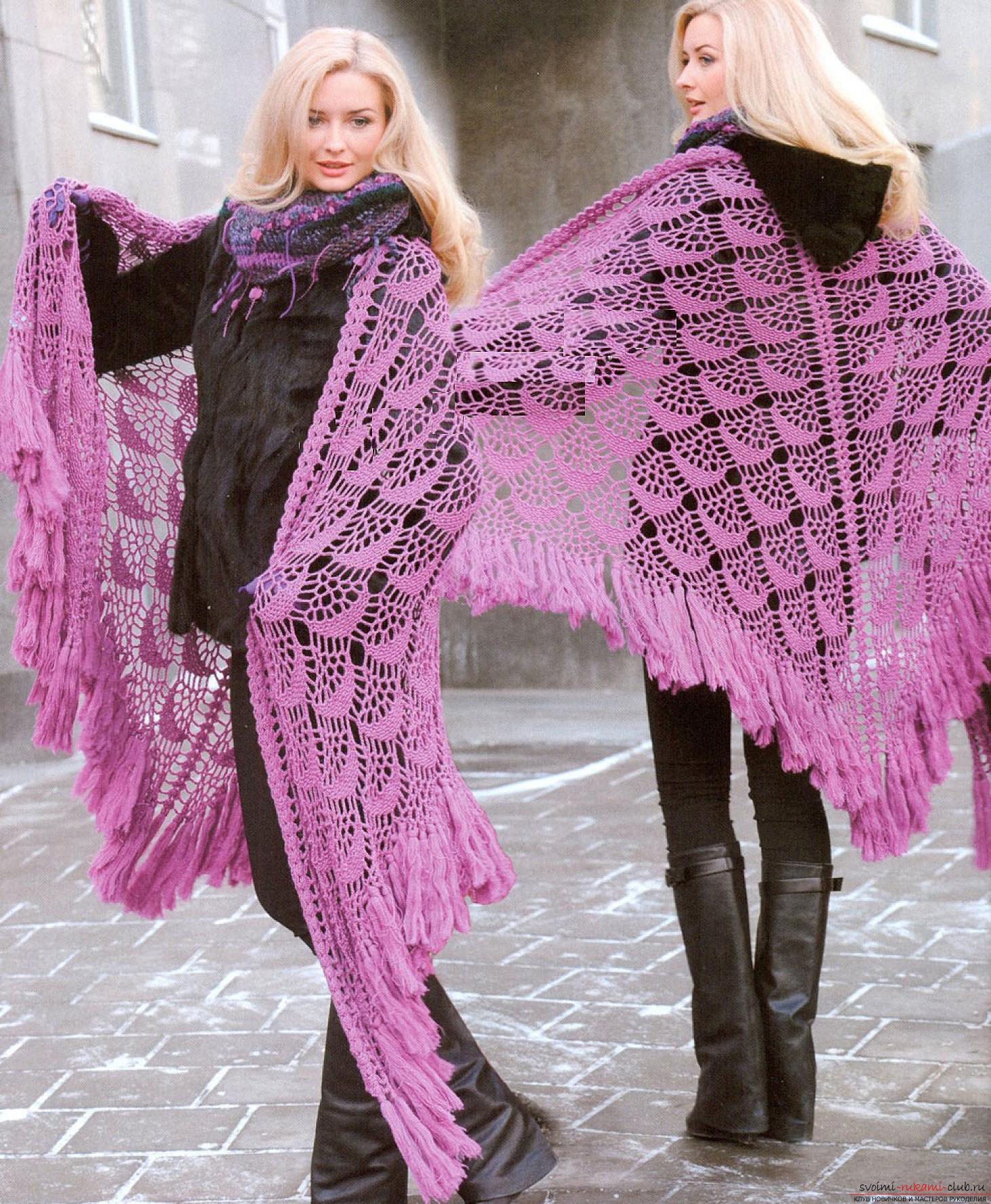 crocheted exquisite women's shawl. Picture №3