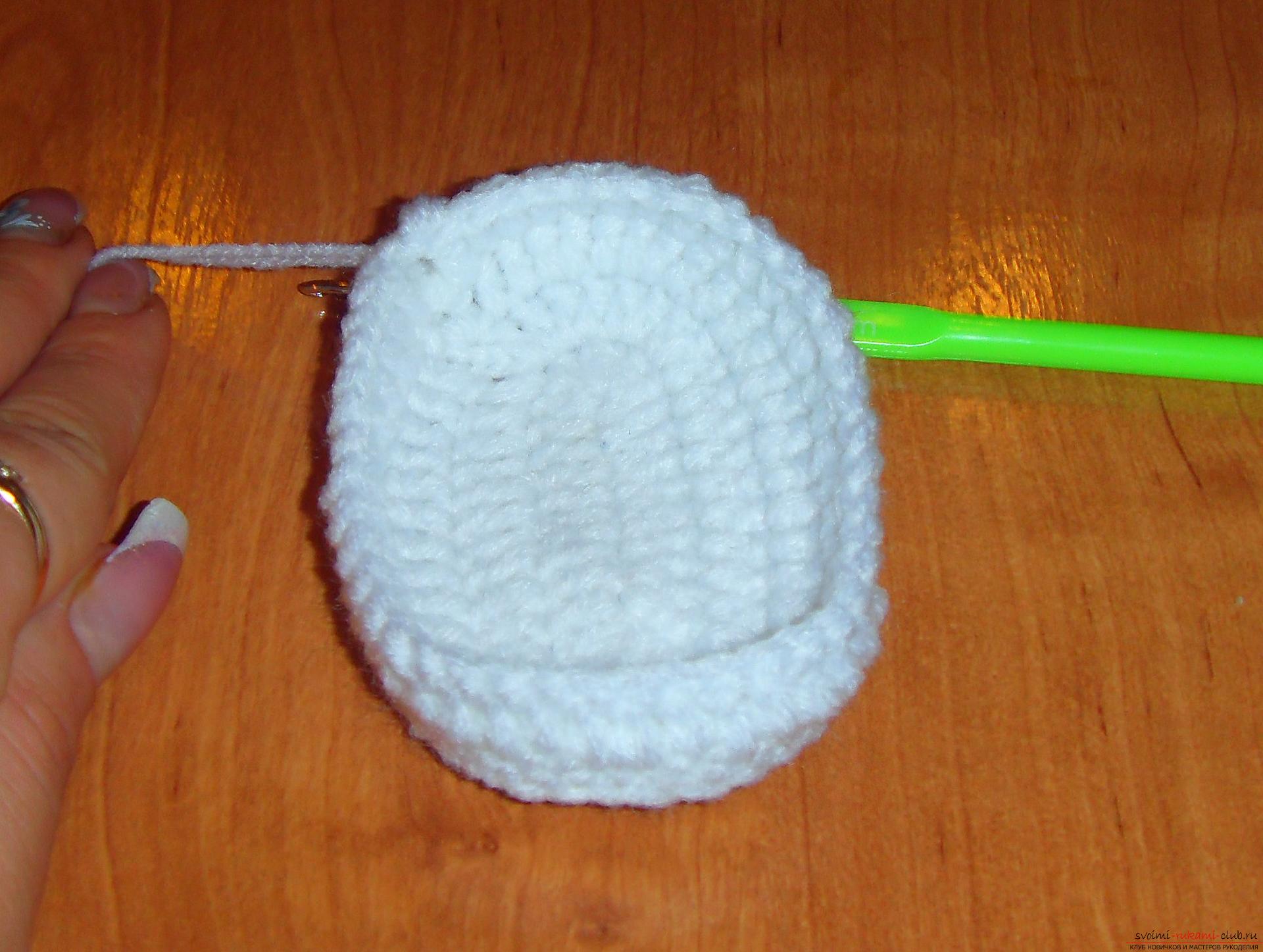 A master class with a detailed description will teach how to crochet booties for newborns. Photo №5