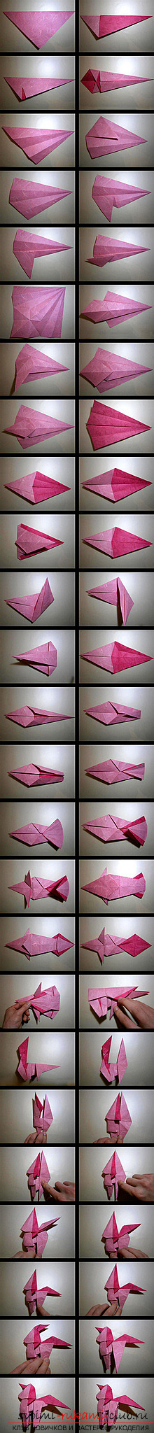 Hoe een roze pony te maken. Regeling en foto's voor origami dier door eigen handen .. Foto # 3