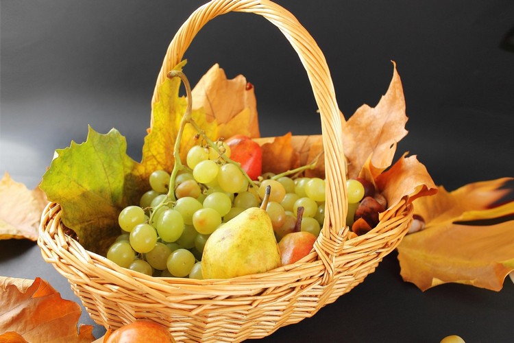 Basket with Autumn Gifts