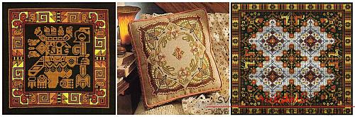 Embroidery of decorative pillows by various methods according to schemes. Photo №1