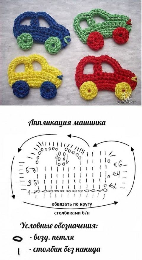 crochet appliqué scheme