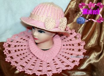 Warm hat and crochet - works by Irina