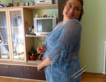 Female cardigan crochet - the work of Tatyana Shevchenko 