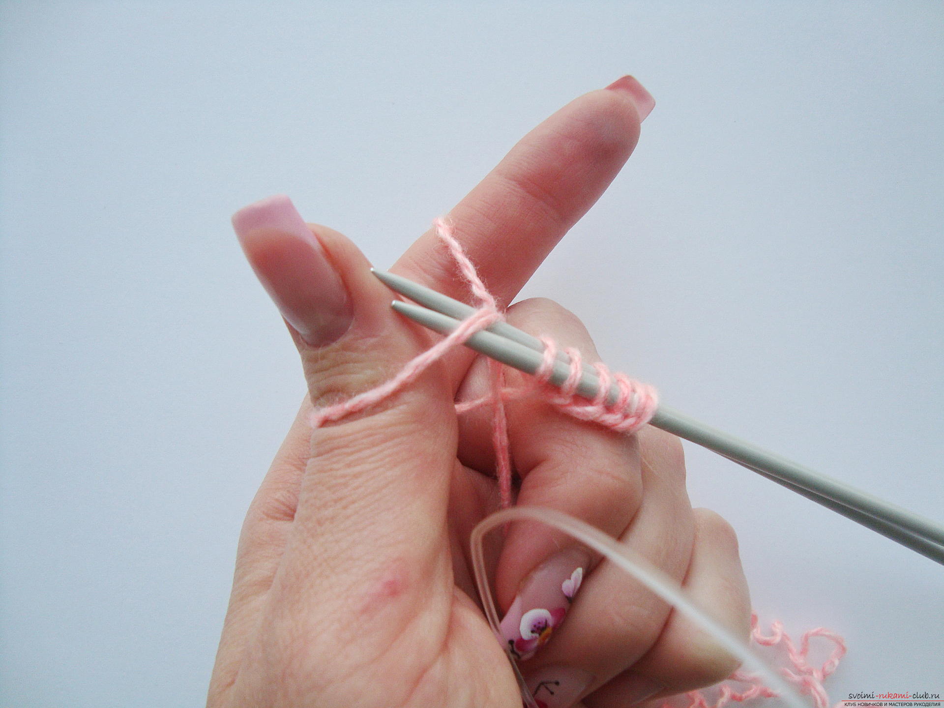 Photo-instruction on knitting needles-napkins under the hot. Picture №3