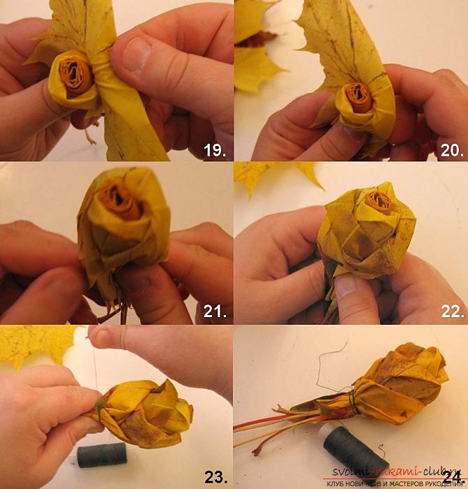 Crafts from maple leaves with their own hands: several lessons. Photo number 15