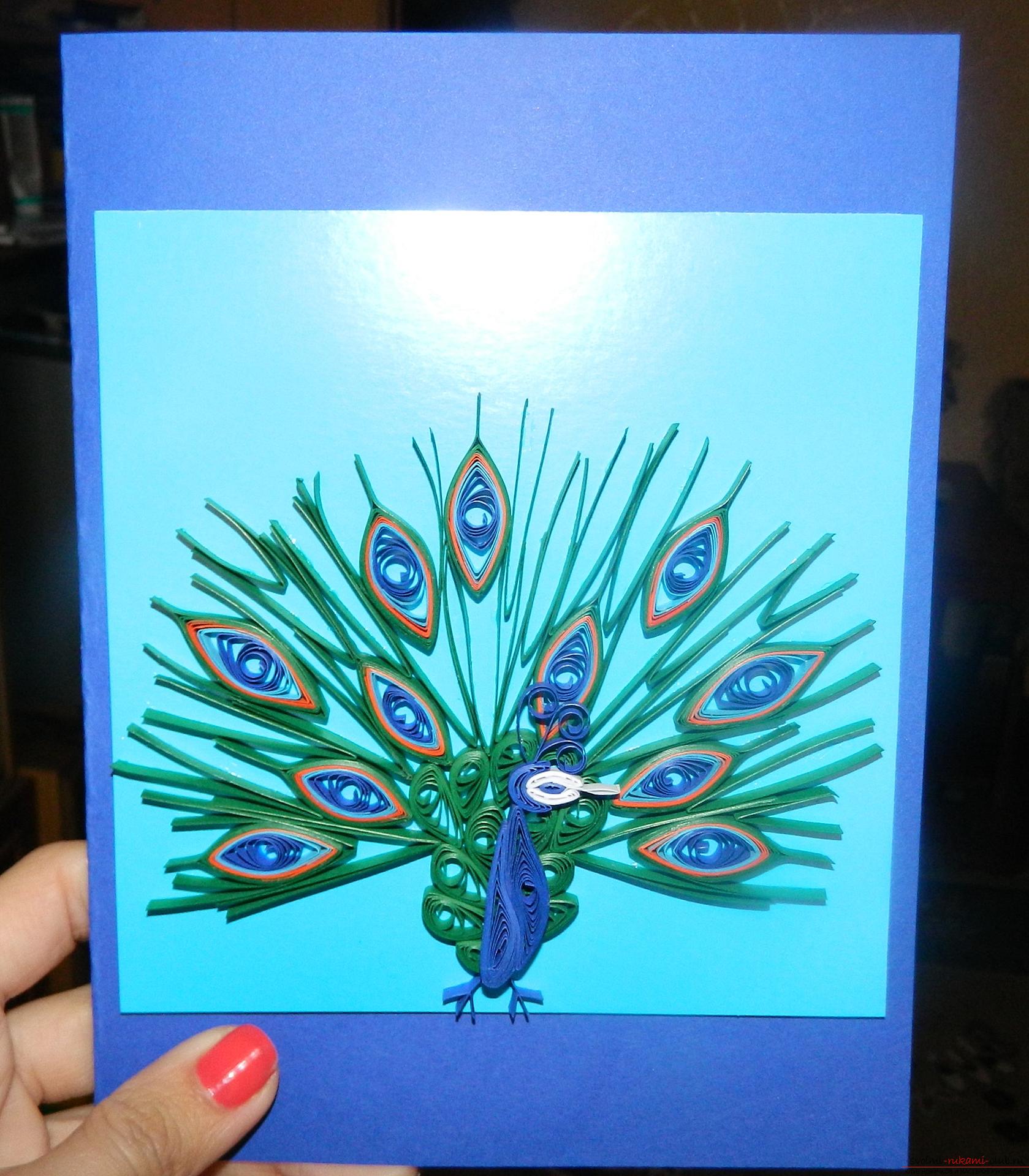 This master class of quilling will teach you how to make a card with your own hands .. Photo # 1
