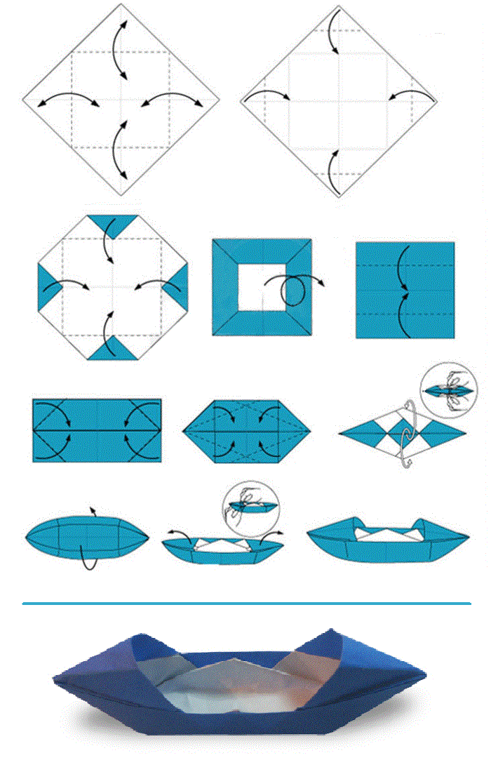 Wie man ein Papier Origami Boot zu machen