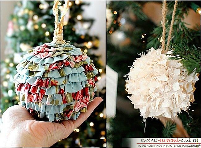 How to make Christmas trees: balls, snowflakes and much more with their own hands, master classes to create Christmas tree toys with step-by-step photos and descriptions. Photo №1